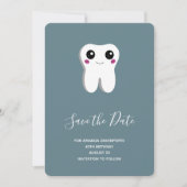 Happy Dental Tooth-glimlach Save The Date (Voorkant)