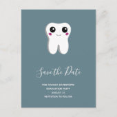 Happy Dental Tooth-glimlach slaat de datum op Uitnodiging Briefkaart (Voorkant)