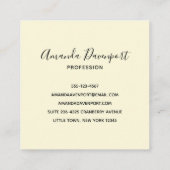 Happy Dental Tooth-glimlach Vierkante Visitekaartje (Achterkant)