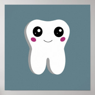 Happy Dental Tooth glimlachen Poster