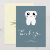 Happy Dental Tooth glimlachend Cute Hartelijk dank Bedankkaart (Voorkant / Achterkant)