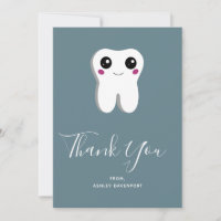 Happy Dental Tooth glimlachend Cute Hartelijk dank