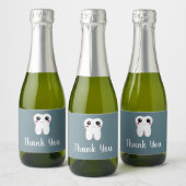 Happy Dental Tooth glimlachend Hartelijk dank Sparkling Wijnetiket (Flessen)