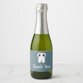 Happy Dental Tooth glimlachend Hartelijk dank Sparkling Wijnetiket (Voorkant)