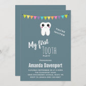 Happy Dental Tooth Mijn eerste Tooth Kaart (Voorkant / Achterkant)