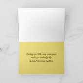 Happy Derde Jubileum Zonnebloemen Waterverf Kaart (Binnen)