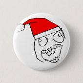 Happy derp santa - meme ronde button 5,7 cm (Voorkant)