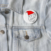 Happy derp santa - meme ronde button 5,7 cm (In situ)