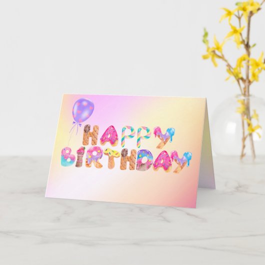 Happy Dessert Sweet Desserts Kaart (Gele Bloem)