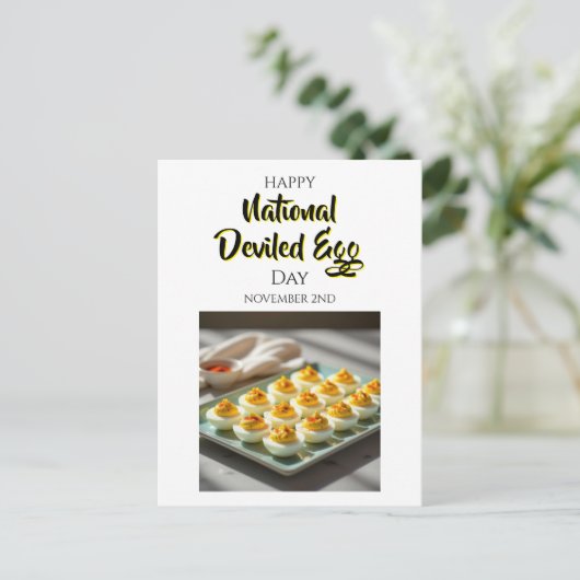 Happy Deviled Egg Day | November 2nd Briefkaart (Staand voorkant)