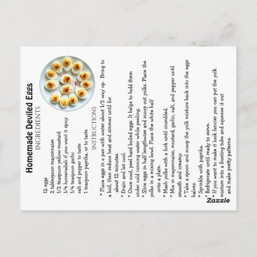 Happy Deviled Egg Day | November 2nd Briefkaart (Achterkant)