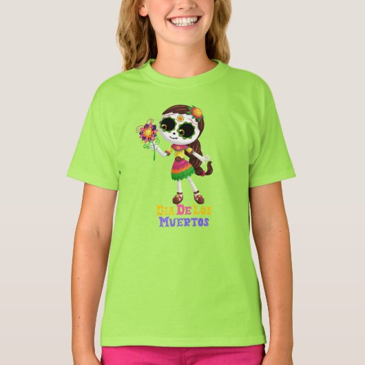 Happy Dia De Los Muertos Kinderen T-shirt (Voorkant)