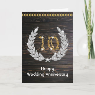 Happy Diamond 10e bruiloft Jubileum Kaart