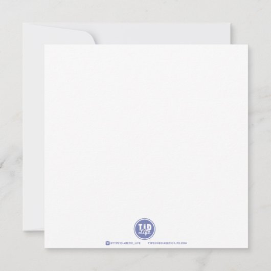 Happy Diaversary (Blauwe Eenhoorn) Kaart (Achterkant)