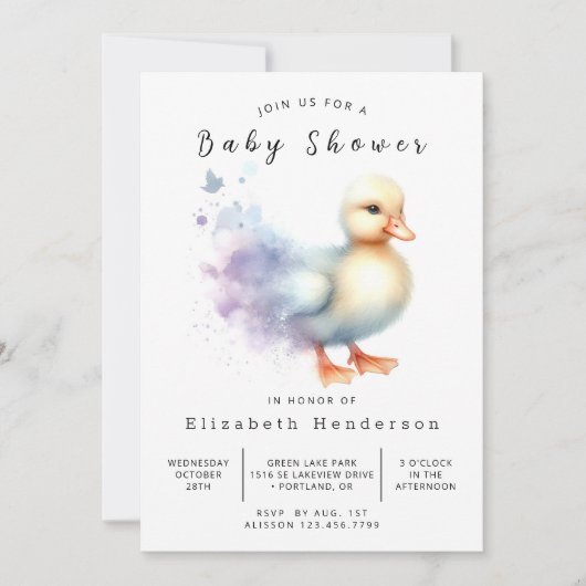 Happy Digital Duck-Baby shower Kaart (Voorkant)