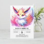 Happy Digital Fox Verjaardag Kaart (Staand voorkant)