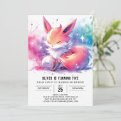 Happy Digital Fox Verjaardag Kaart (Staand voorkant)