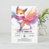 Happy Digital Fox Verjaardag Kaart (Staand voorkant)
