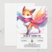 Happy Digital Fox Verjaardag Kaart (Voorkant / Achterkant)