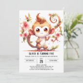 Happy Digital Monkey Verjaardag Kaart (Staand voorkant)