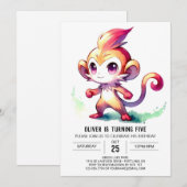 Happy Digital Monkey Verjaardag Kaart (Voorkant / Achterkant)