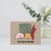 Happy Dim Sum Buds Briefkaart (Staand voorkant)