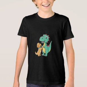 Happy Dino en Dog Friendship T-Shirt voor kinderen