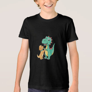 Happy Dino en Dog Friendship T-Shirt voor kinderen
