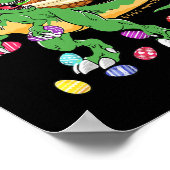 Happy Dinosaur Easter T rex Dino Lover Basket Boy Poster (Hoek)