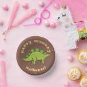 Happy dinosaur stegosaurus cartoon papieren kommen (Feest)