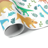 Happy Dinosaur voor Toddle Girl Boy Cadeaupapier (Rol Hoek)