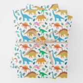 Happy Dinosaur voor Toddle Girl Boy Wrapping Paper (In situ)