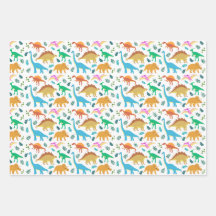 Happy Dinosaur voor Toddle Girl Boy Wrapping Paper