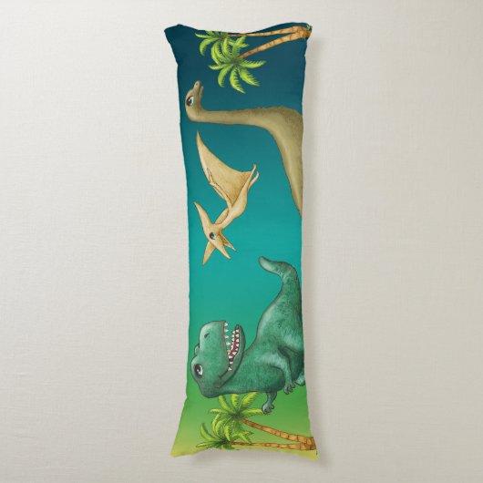 Happy Dinosaur vrienden Lichaamskussen (Voorkant Verticaal)