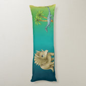 Happy Dinosaur vrienden Lichaamskussen (Achterkant (Verticaal))