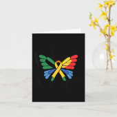Happy Disabled Pride Maand Bewustzijn handicap PR Kaart (Gele Bloem)