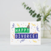 Happy Divorce Briefkaart (Staand voorkant)