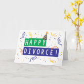 Happy Divorce Kaart (Gele Bloem)