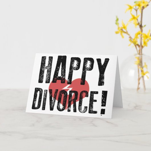 Happy Divorce Kaart (Gele Bloem)