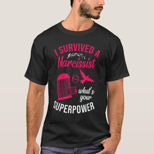 Happy Divorce Party I Survived A Narcissist What's T-shirt (Voorkant)