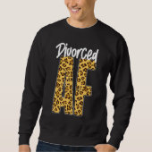 Happy Divorce Party Leopard Cheetah Divorced Af Trui (Voorkant)