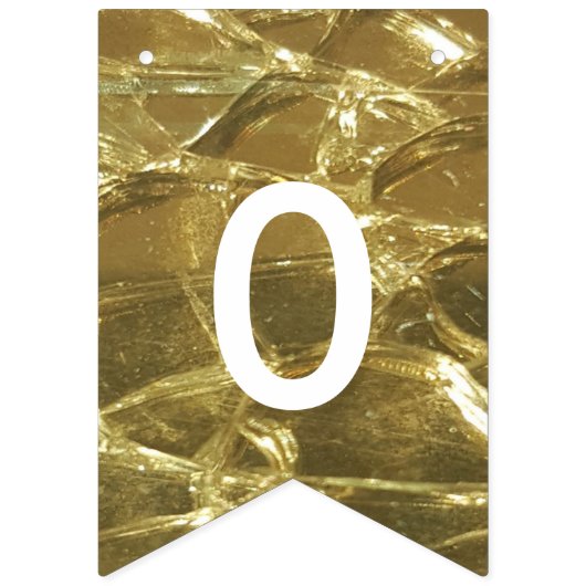 Happy Diwali 2016 Gold White Glitter Lights Party Vlaggetjes (Tweede vlag)