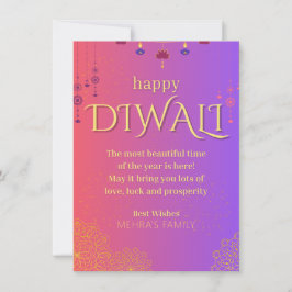 Happy Diwali aanpasbaar Feestdagenkaart