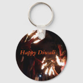 Happy Diwali Basic Button sleutelhanger (Voorkant)