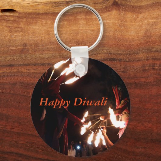 Happy Diwali Basic Button sleutelhanger (Voorkant)
