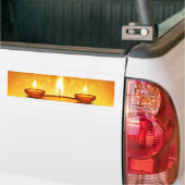 Happy Diwali bliksembliksem olielampen gouden groe Bumpersticker (Op Truck)