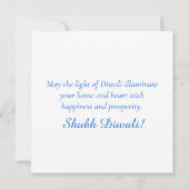 Happy Diwali Blue White Mandala Festival van het L Feestdagenkaart (Achterkant)