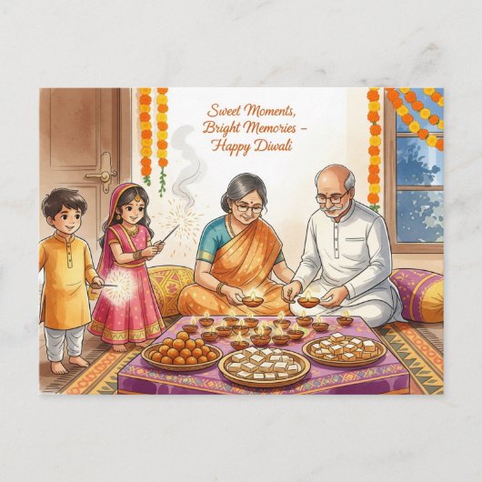 Happy Diwali Briefkaart (Voorkant)