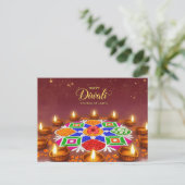 Happy Diwali Briefkaart (Staand voorkant)