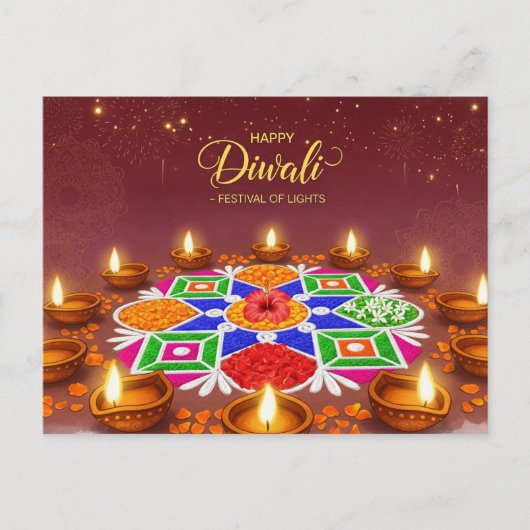 Happy Diwali Briefkaart (Voorkant)